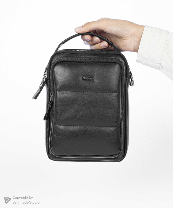 کیف دوشی چرم طبیعی مردانه مارال چرم Maral Leather مدل رازین
