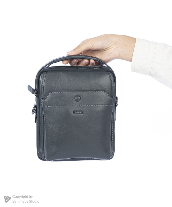 کیف دوشی چرم طبیعی مردانه مارال چرم Maral Leather مدل آروین
