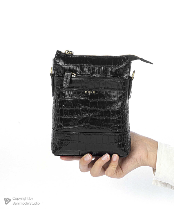 کیف دوشی چرم طبیعی مردانه مارال چرم Maral Leather مدل ولکان