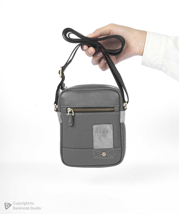 کیف کراس بادی چرم طبیعی مردانه مارال چرم Maral Leather مدل مهراد