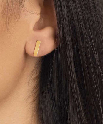 گوشواره طلا مستطیل پرسته Parasteh کد WE369