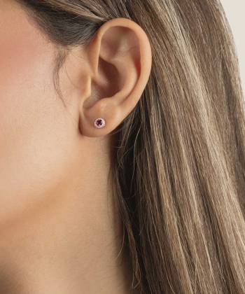 گوشواره طلا مینا کاری تک لونا پرسته Parasteh کد we1215