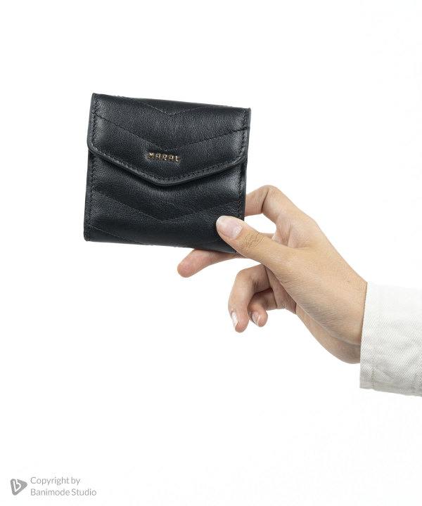کیف پول چرم طبیعی زنانه مارال چرم Maral Leather مدل حنا