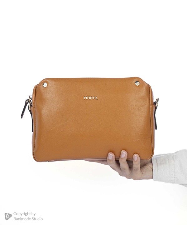 کیف دوشی چرم طبیعی زنانه مارال چرم Maral Leather مدل ماندانا
