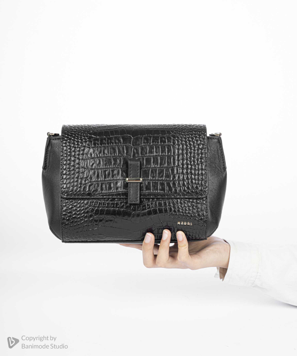 کیف دوشی چرم طبیعی زنانه مارال چرم Maral Leather مدل پرتو