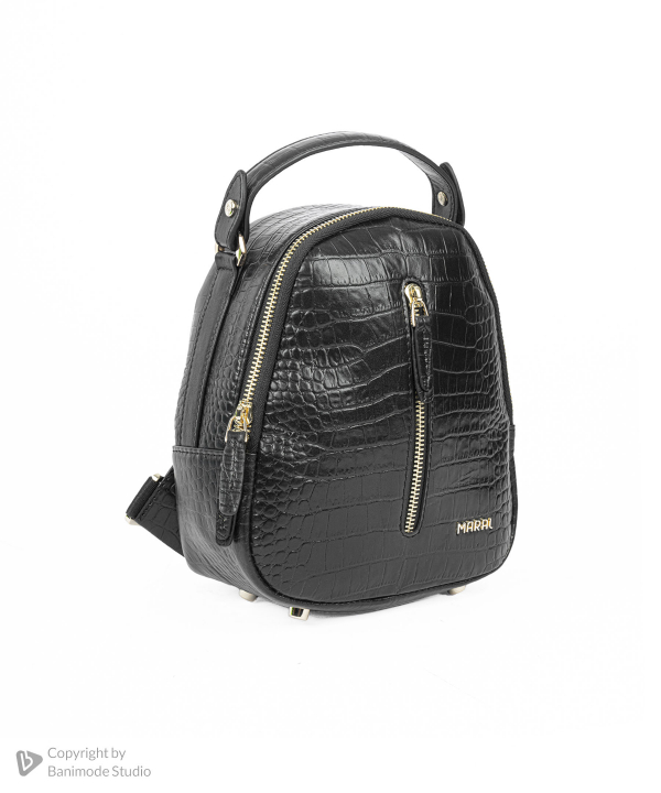 کوله پشتی چرم طبیعی زنانه مارال چرم Maral Leather مدل شیما