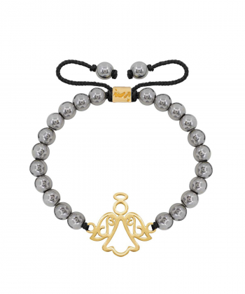 دستبند طلا سنگی فرشته تو خالی پرسته Parasteh کد WBB164