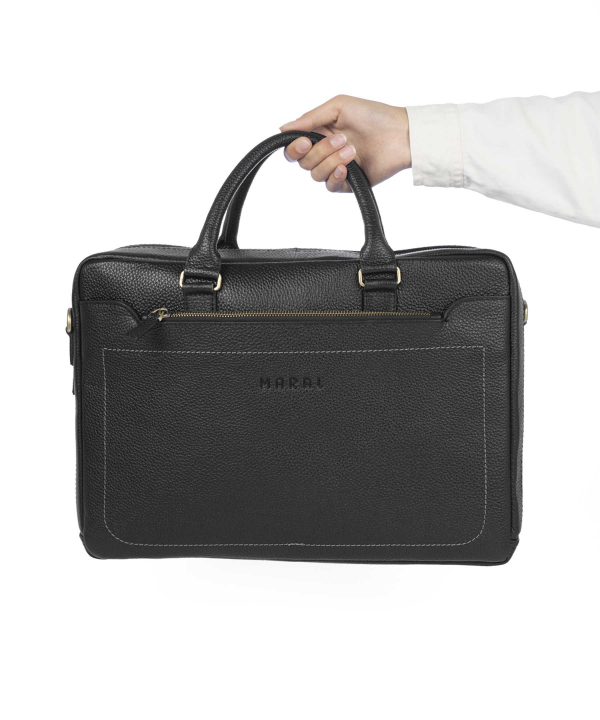 کیف اداری چرم طبیعی مردانه مارال چرم Maral Leather مدل امپراطور