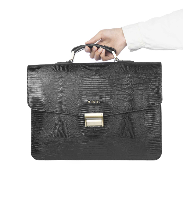 کیف اداری چرم طبیعی مردانه مارال چرم Maral Leather مدل رامتین