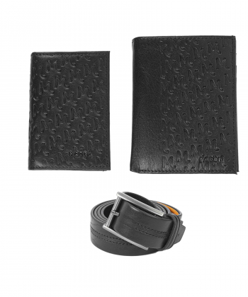 ست هدیه چرم طبیعی مردانه مارال چرم Maral Leather مدل مهرشادسوشا
