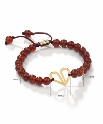 دستبند طلا سنگی قلب آوا پرسته Parasteh کد WBB1021