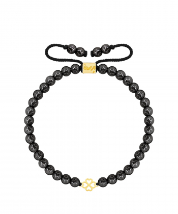 دستبند طلا سنگی شبدر کوچک پرسته Parasteh کد WBB647