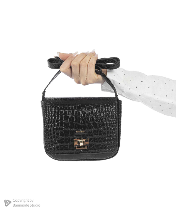 کیف دوشی چرم طبیعی زنانه مارال چرم Maral Leather مدل سیبل