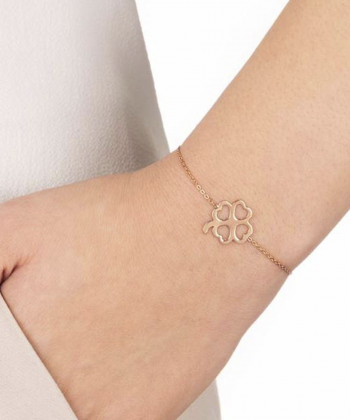 دستبند طلا شبدر پرسته Parasteh کد WBC85