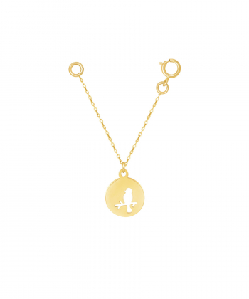 آویز ساعت طلا پلاک گنجشک پرسته Parasteh کد Z61