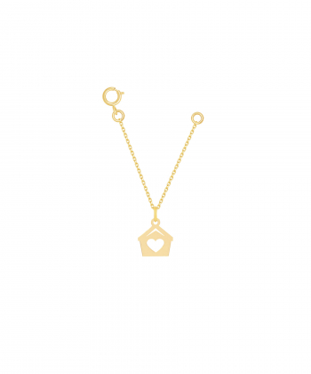 آویز ساعت طلا خانه و قلب پرسته Parasteh کد Z31