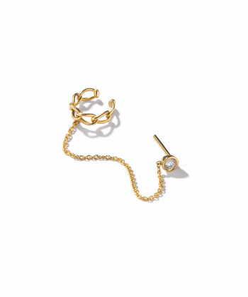 ایر کاف ”ear cuff” طلا کارتیه و زنجیر لونا پرسته Parasteh کد we767