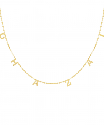 گردنبند طلا اسم غزل پرسته Parasteh کد WN759