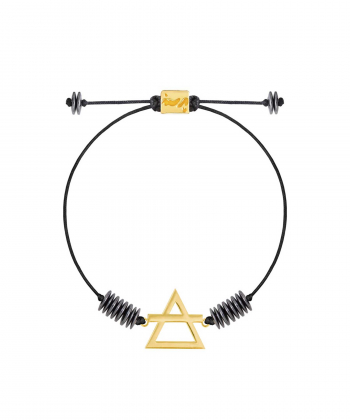 دستبند طلا مردانه عنصر باد متوسط پرسته Parasteh کد WBB175