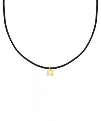 گردنبند طلا چرم حرف N پرسته Parasteh کد G09