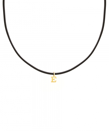 گردنبند طلا چرم حرف E پرسته Parasteh کد G13
