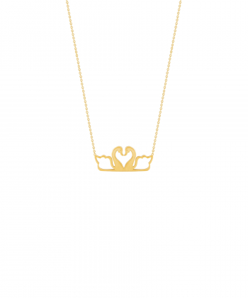 گردنبند طلا دو قو پرسته Parasteh کد WN504