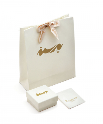 گردنبند طلا دایره و گل رز پرسته Parasteh کد WN576