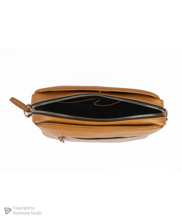 کیف دوشی چرم طبیعی زنانه مارال چرم Maral Leather مدل ماندانا