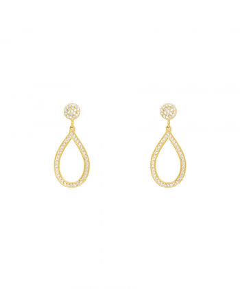 گوشواره طلا اشک نگین دار پرسته Parasteh کد WE212