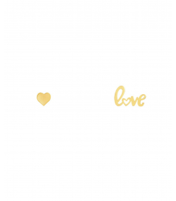 گوشواره طلا Love و قلب پرسته Parasteh کد WE464