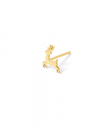 گوشواره تک لنگه طلا گوزن رودولف پرسته Parasteh کد we989