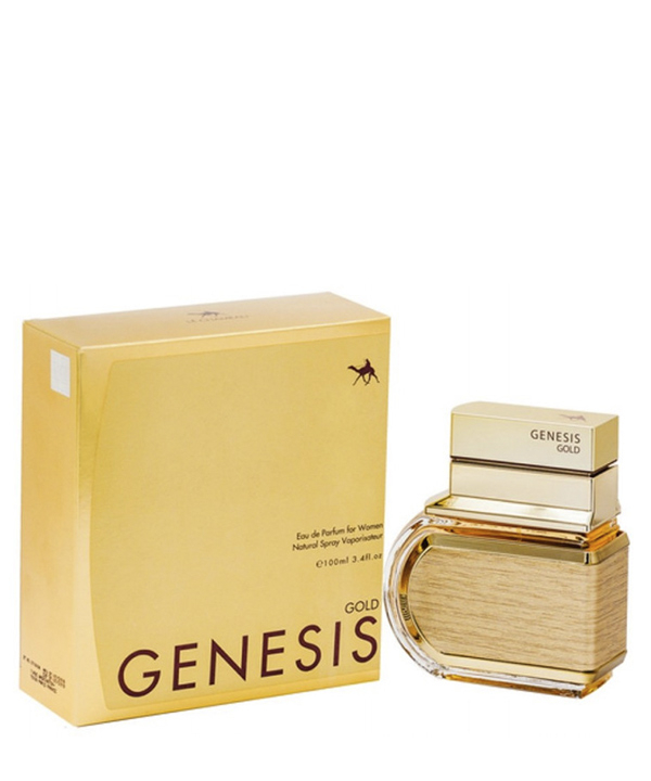 ادوپرفیوم شیرین و گرم زنانه لو شامو Le Chameau مدل Genesis Gold حجم 100 میلی لیتر