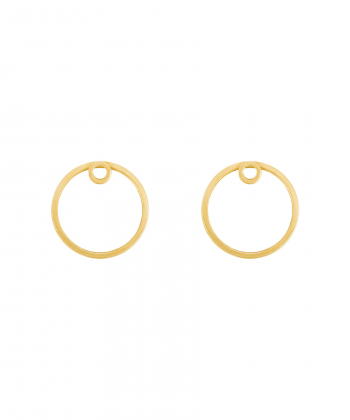 گوشواره طلا دایره توخالی بزرگ پرسته Parasteh کد WE118