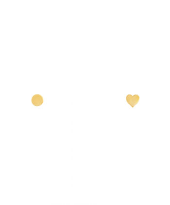 گوشواره طلا دایره و قلب پرسته Parasteh کد WE295