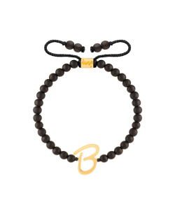 دستبند طلا سنگی حرف B پرسته Parasteh کد WBB390