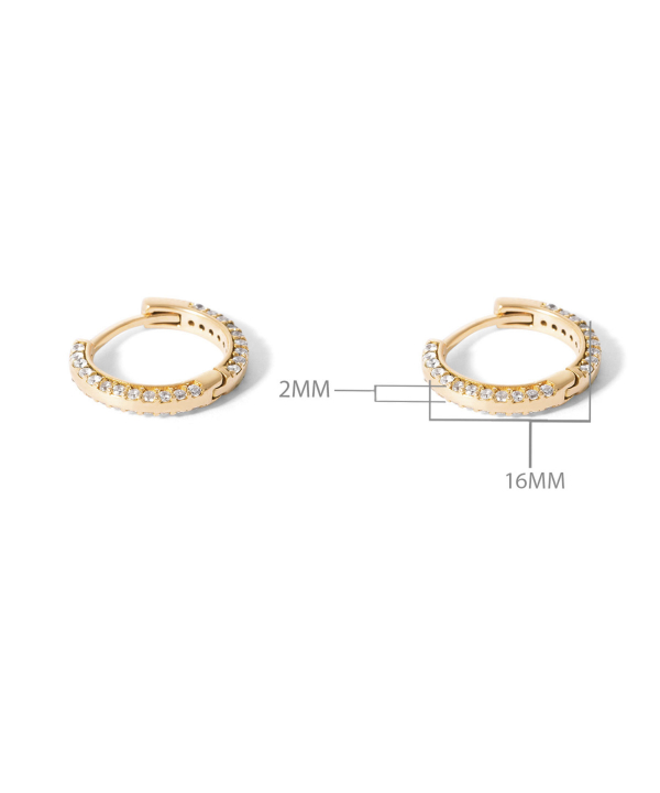 گوشواره طلا حلقه ای دونسا پرسته Parasteh کد we1036