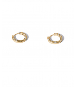 گوشواره طلا حلقه ای نگین دار پرسته Parasteh کد we1114