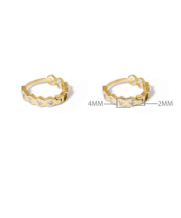 گوشواره طلا حلقه ای لونا پرسته Parasteh کد we1136