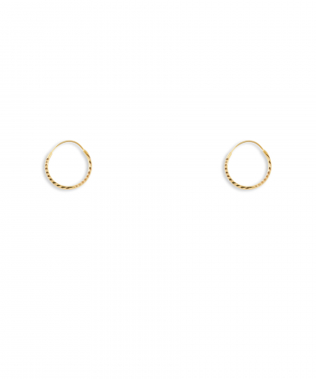 گوشواره طلا حلقه ای شیار دار کوچک پرسته Parasteh کد we1289