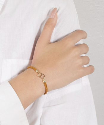 دستبند طلا بافت مستطیل پرسته Parasteh کد WBB1416