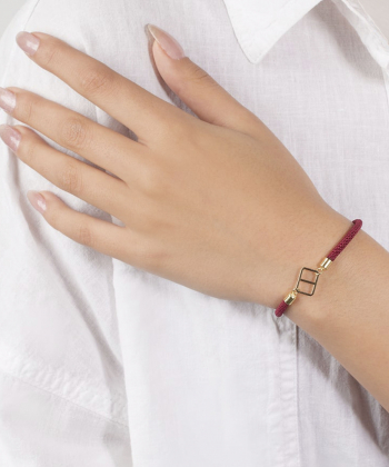 دستبند طلا بافت مستطیل پرسته Parasteh کد WBB1415