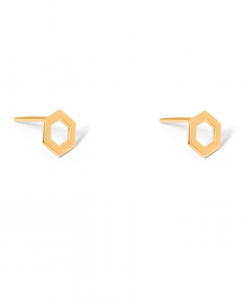 گوشواره طلا شش ضلعی پرسته Parasteh کد we1211