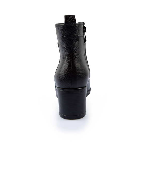 نیم بوت زنانه پاشنه بلند مشکی چرم مشهد Mashad Leather مدل J2316