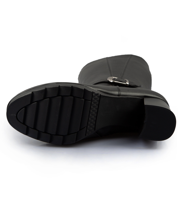 بوت زنانه ساقدار مشکی چرم مشهد Mashad Leather کد 10