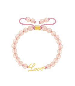 دستبند طلا سنگی ‘Love’ پرسته Parasteh کد WBB03