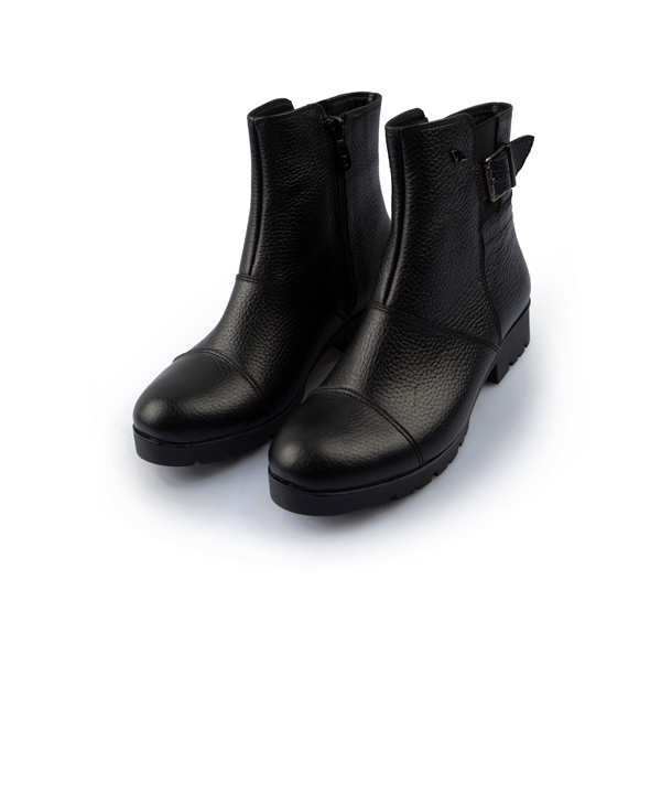 نیم بوت زنانه مشکی زیپدار چرم مشهد Mashad Leather مدل J2319