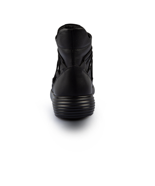 نیم بوت زنانه مشکی بند کشی چرم مشهد Mashad Leather مدل J2324