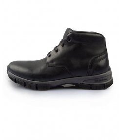 نیم بوت مردانه مشکی چرم مشهد Mashad Leather مدل J6012
