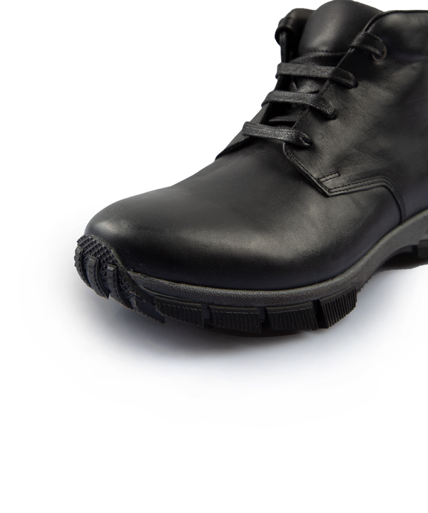 نیم بوت مردانه مشکی بند دار چرم مشهد Mashad Leather کد 3097