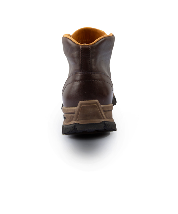 نیم بوت مردانه قهوه‌ای بند دار چرم مشهد Mashad Leather کد 3097